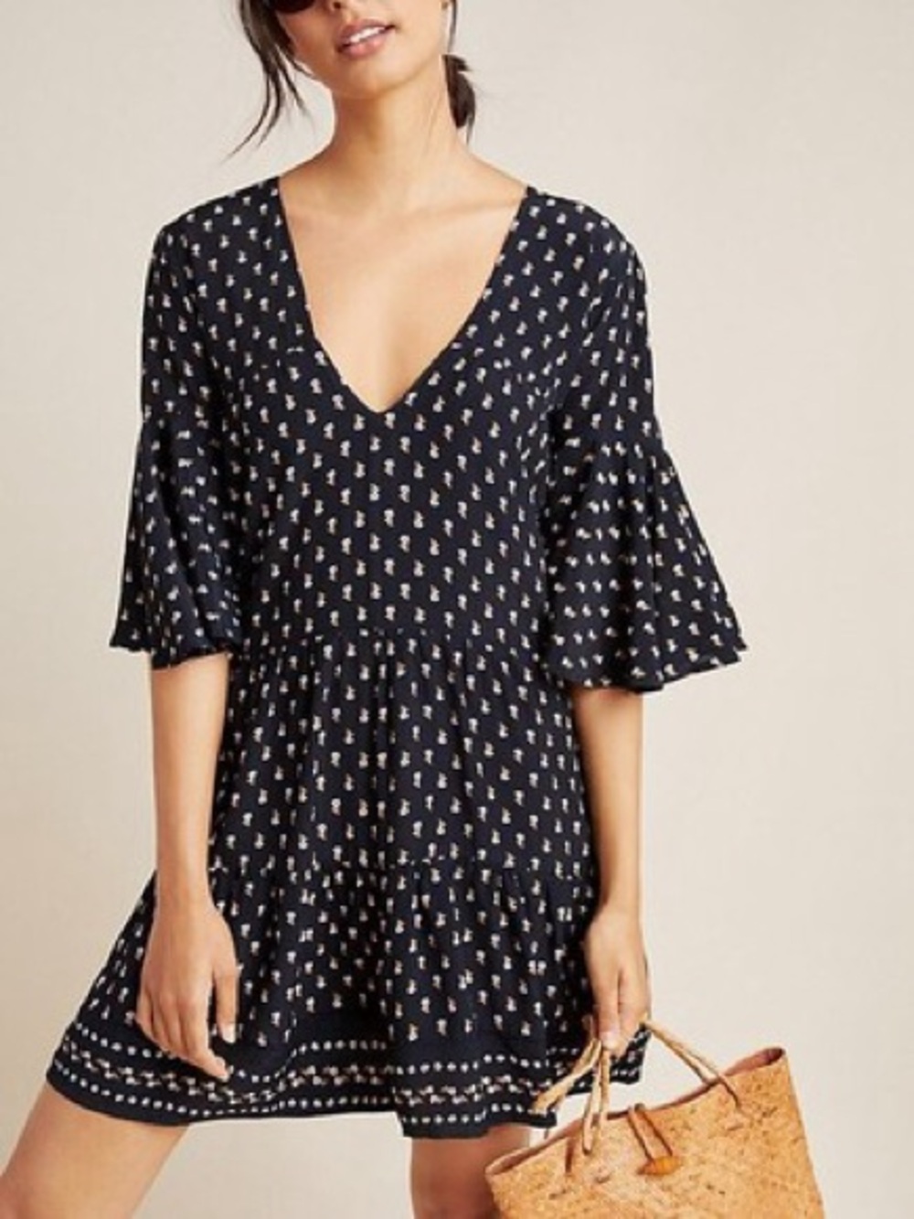 Anthropologie faithful the brand printed mini dress XS